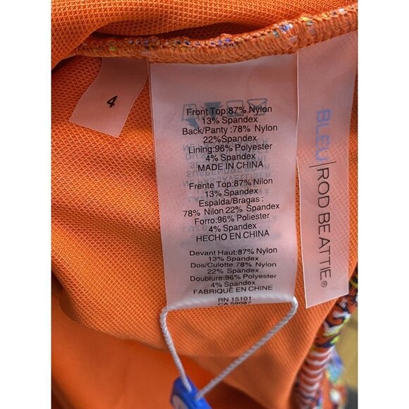 Bleu Rod Beattie Groovy Baby OTS Mio with Molded Cups Swimsuit -‎ Women's Size 4 - Picture 6 of 9